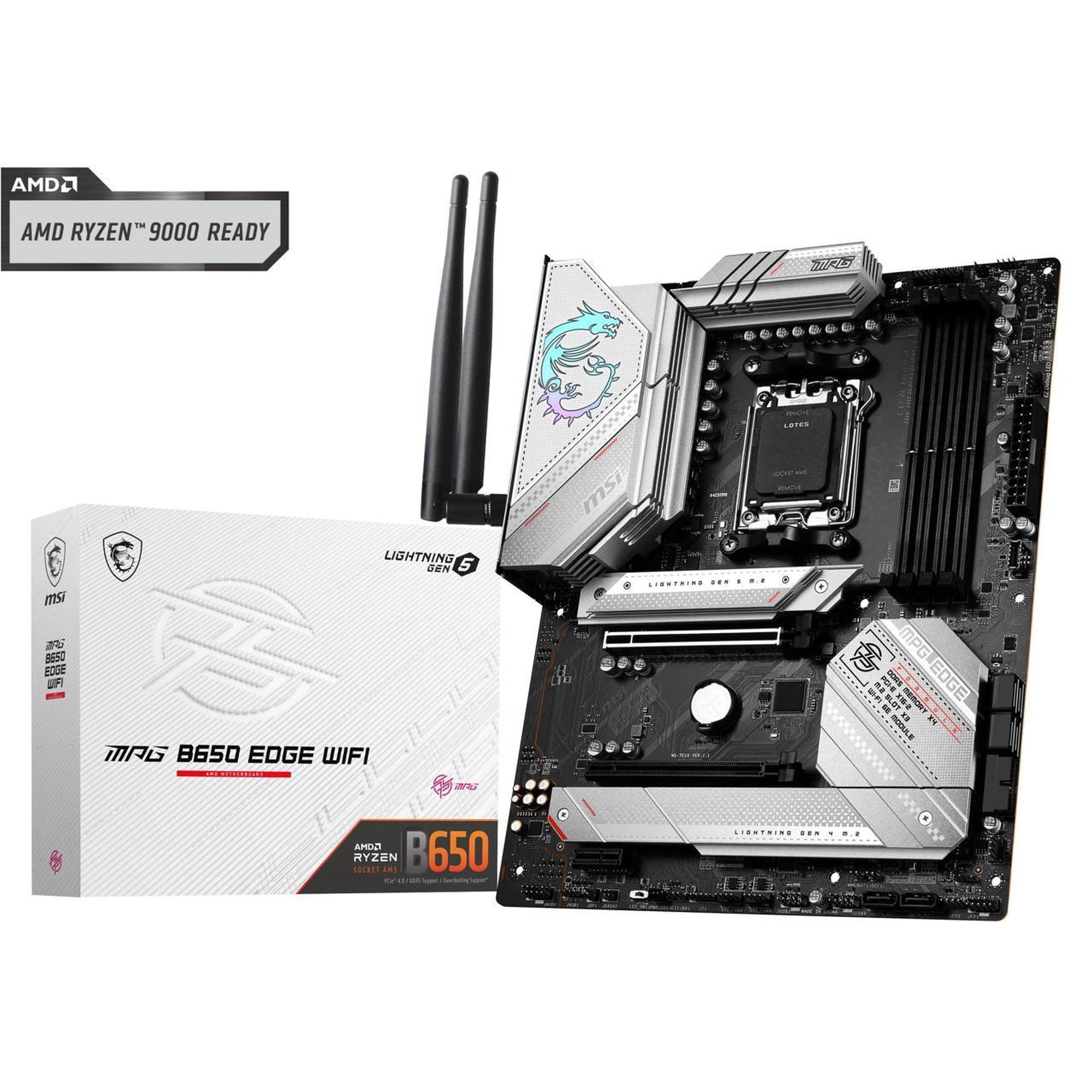 MSI MPG B650 EDGE WIFI AM5 AMD B650 SATA 6Gb/s DDR5 Ryzen 7000 ATX Motherboard