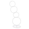 thumbnail image 3 of HOMYL Backdrop Stand Aisle Decor 4 Tiers Metal Circle Wedding Arch Stand with Base White, 3 of 8