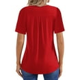 thumbnail image 4 of Fantaslook Blouses for Women Pleated Short Sleeve Tunic Tops Dressy Casual Summer Shirts, 4 of 9
