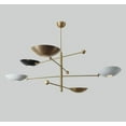 thumbnail image 2 of 5 Light Pendant Mid Century Modern Raw Brass Sputnik chandelier light Fixture, 2 of 4