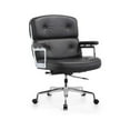 thumbnail image 3 of Lobby Executive PU Office Chair ,Mid-Back Executive Swivel Mesh Office Desk Chair, Upholstery, Lumbar Support, Modern Style, 3 of 4