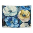 thumbnail image 5 of Patifu Flowers Blue Yellow Tapestry Wall Hanging Unique Style Graphic Tapestries Home Wall Decor Art for Living Room Bedroom Apartment Farmhouse Dorm 40x30inch, 5 of 6