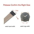 thumbnail image 2 of Unique Bargains Cowhide Leather Band Embossed 17mm Leather Watch Strap with Spring Bar Pins, Black, 2 of 6