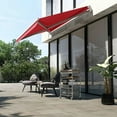 thumbnail image 2 of GVN Patio Awning, Outdoor Sun Shade Shelter Cover Awnings,12' x 10' Manual Retractable Awning Outdoor Sunshade Shelter with Adjustable & Versatile Design, Wine Red, 2 of 10