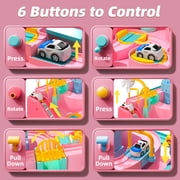 ConeWhale Race Tracks Puzzle Rail Car Vehicle Playset,3 Small Cars, City Magnet Toys, for Toddlers 3-7 Years Old
