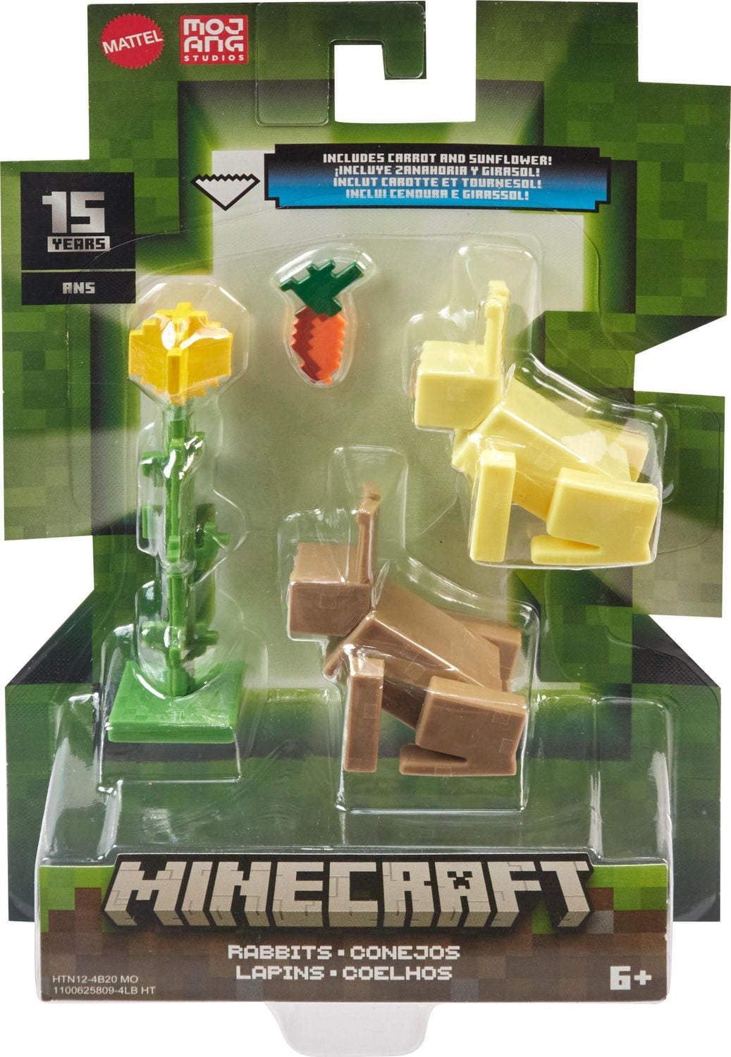 MINECRAFT – FIGURINE DE BASE – 8,26 CM (3,25 PO) – Lapins