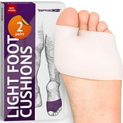 Metatarsal Pads Ball of Foot Cushions - Soft Gel Forefoot Sleeves Mortons Neuroma Callus Metatarsalgia Feet Pain Relief Bunion Forefoot Cushioning Relief Women Men - 2 Pairs - White