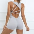 thumbnail image 6 of Workout Jumpsuits for Women Backless Workout Workout Jumpsuits V Back Yoga Romper Comfy Bodysuits, 6 of 8