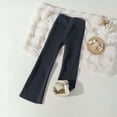 thumbnail image 2 of CONZONE Flared Pants for Big Girls Stretchy Thermal Pants for Girls Elastic Waist Cozy Fall Winter School Trousers Size 7-8 Years, 2 of 6