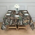 thumbnail image 3 of Brown Green Camo Leaves Branches Pattern Square Tablecloth,Waterproof Square Table Cover,Wipeable Spillproof Washable Table Cover for Home Kitchen Party Decor 52"x52"(132x132cm), 3 of 6