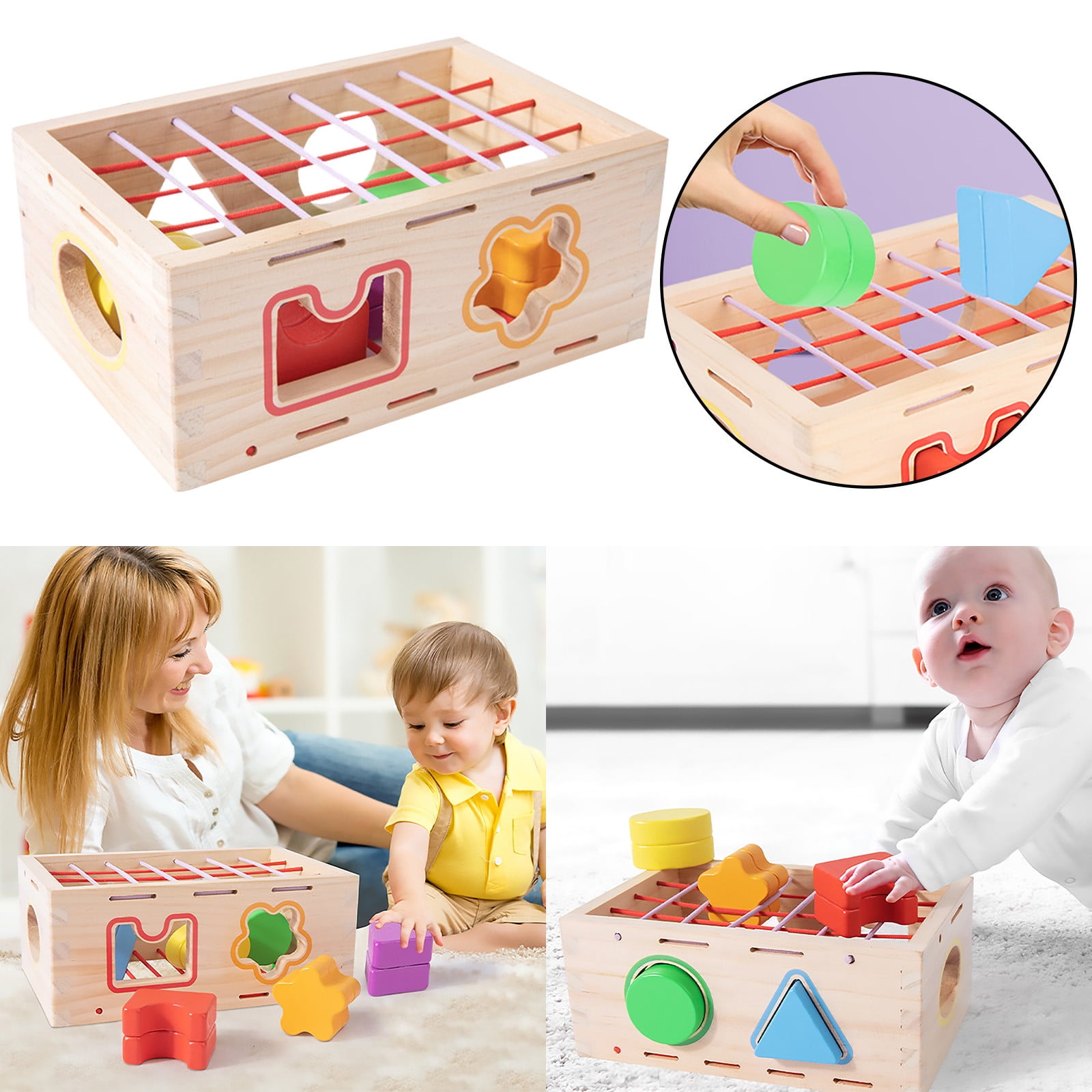 Enfants d'apprentissage en bois bébé Geometry Jouets éducatifs Puzzle  Puzzle IQ 3D pour les enfants - Autres - Achat & prix