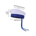 thumbnail image 2 of Jiibva Sailor Hat Yacht Captain Hat Sailor Costume Accessory Men Navy Marine Hat Adjustable Boat Navy Hat For Adult Men, 2 of 7