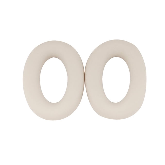 Almohadillas de Repuesto para Auriculares para QC Ultra, Protectora de Silicona, Piezas de Reparación de Orejeras, Color Cremoso