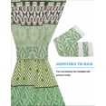thumbnail image 4 of Sage Green Grey Boho Blackout Curtains, French Door Curtains for Door Window, Vintage Ethnic Tribe Abstract Art Privacy Drapery for Patio/Sidelight Doors, 1 Panel with Tieback, 25 x 72 Inches, 4 of 6