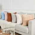 thumbnail image 5 of Juego de 2 Fundas de Cojines de Terciopelo de Felpa de Doble Cara Fundas de Almohada de Piel Artificial Suave Decorativas para sofá Dormitorio Sala de Estar Hogar 45x45 Blanco Crema, 5 of 5