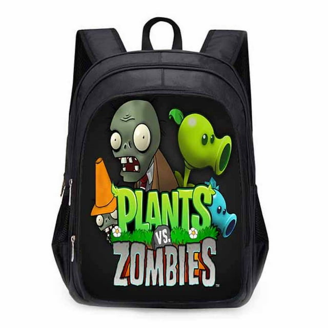 Mochila para niños con dibujos animados de Plants vs Zombies Peashooter