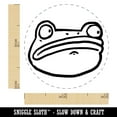 thumbnail image 2 of Wary and Suspicious Frog Toad Head Self-Inking Rubber Stamp Ink Stamper - Pink Ink - Mini 1/2 Inch, 2 of 7