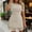 *Beige, variant on ClodeEU Womens Summer Crewneck Short Sleeve Mini Dresses ,Casual Flowy Tiered Sundress with Lace Beige,Womens Plus XXL