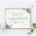 thumbnail image 2 of Koyal Wholesale Unframed Winter Watercolor Snowflakes and Gray Florals Sign, Thank You For Celebrating the Mother To Be, 2 of 5