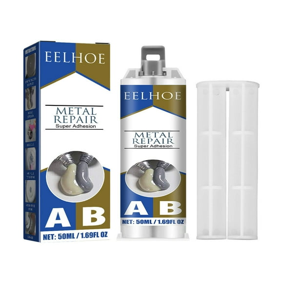 Rbaofujie 50ml Metal Repair Glue (A&B),NEW Industrial Heat Resistance Cold Weld Metal Repair Paste Adhesive for Cracks