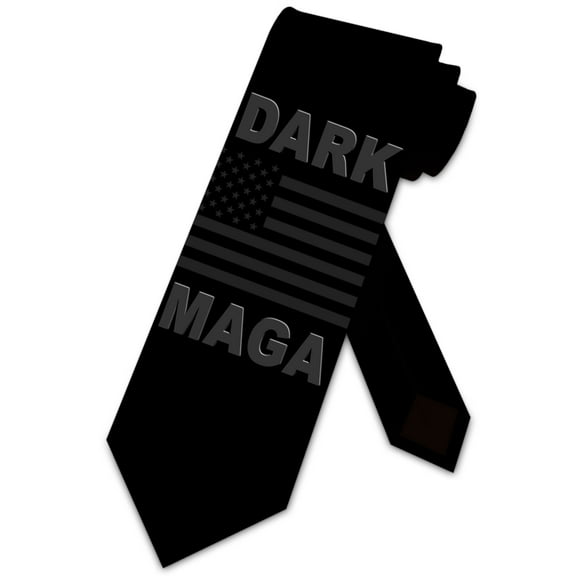 Dark MAGA Necktie Flag Tie Make America Great Again Neckties by Three Rooker
