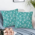 thumbnail image 4 of Throw Pillow Covers Teal and Gray Dog Paw Prints Pillow Covers 18x18 Inch Set of 2 Bone and Hearts Throw Pillows Decorative Pillow Cases Cushion Covers for Bedroom Livingroom Sofa Farm House, 4 of 6