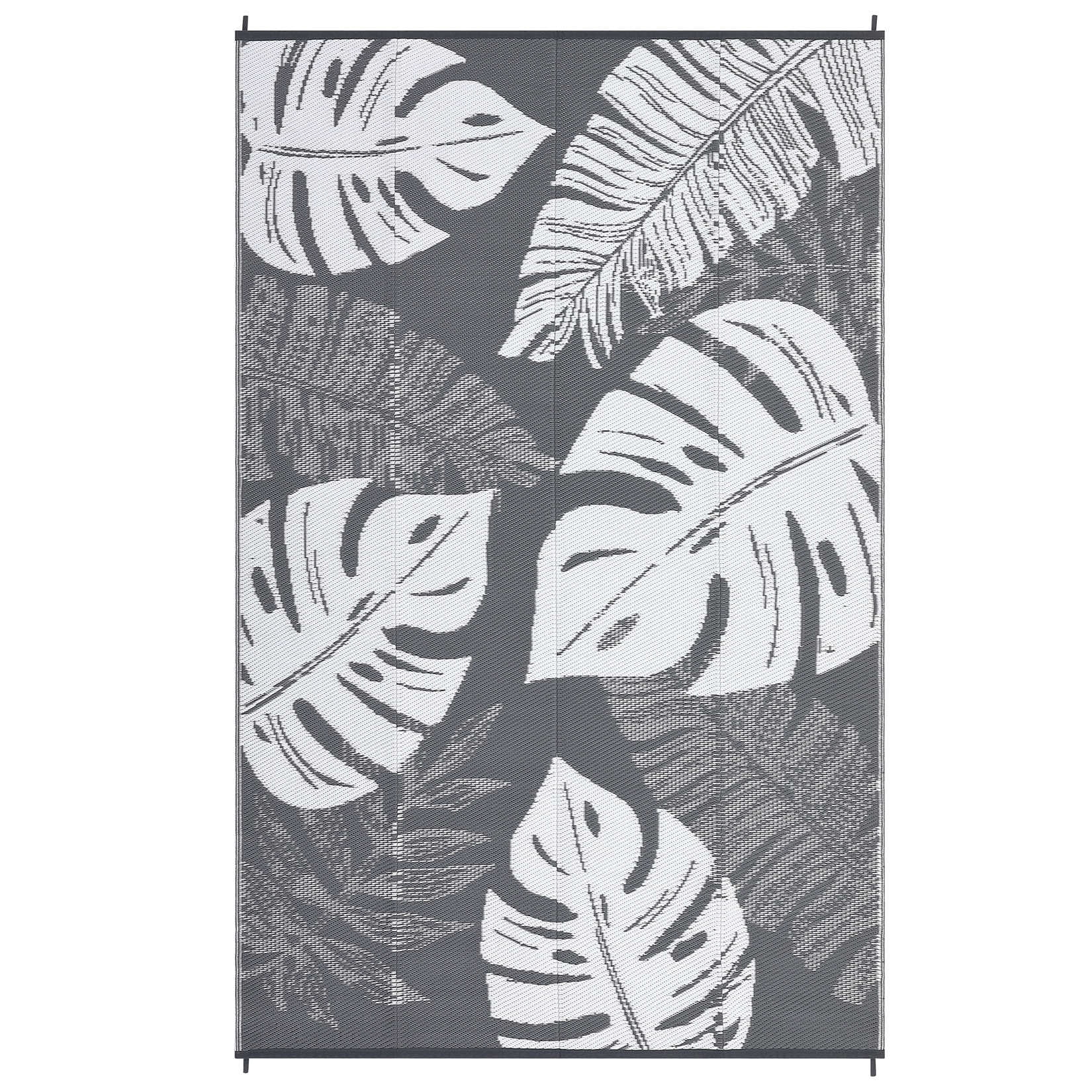 5*8ft/6*9ft/9*12ft/8*10ft/9*18ft/10*14ft/10*20ft Plastic Straw Rug Outdoor Rug Modern Leaves Area Rug Waterproof Patio Rug Outdoor Camping Rug for RV Porch Deck Camper Balcony Backyard