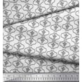 thumbnail image 3 of Soimoi Tissu en Coton Noir Damas Filigrane Imprimé 1 Yard 56 Pouces de Large, 3 of 3