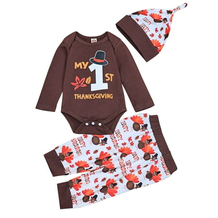 

Qufokar Baby Girl Camo Outfits Girl Take Home Outfit Girls Boys Thanksgiving Long Sleeve Romper Letter Prints Pants Hat Outfits