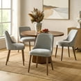 thumbnail image 2 of Dining Chairs Set of 4 Velvet Upholstered Side Chairs Solid Wood Legs Home Kitchen Grey, 2 of 7