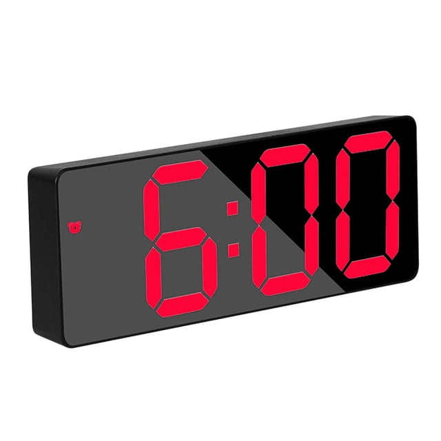 Despertador digital Despertadores de viaje a pilas Sin tictac con función de repetición Temperatura Fecha Brillo ajustable Para niños y adultos