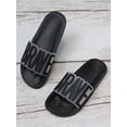 thumbnail image 3 of Women Letter Graphic Single Band Slides, Fashion Outdoor PVC Slides, 3 of 4