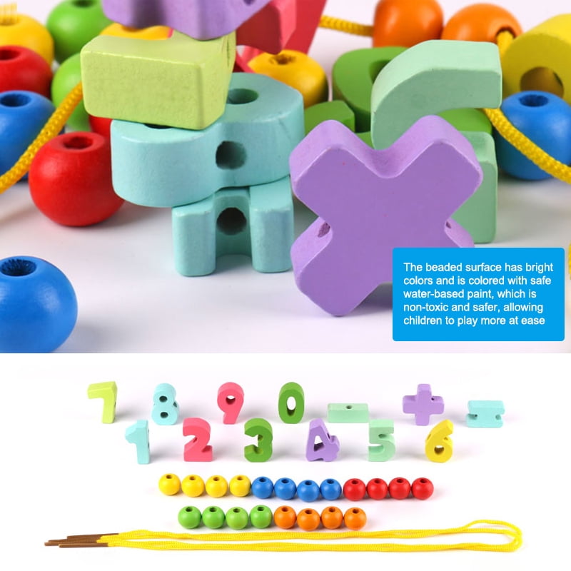 Stringing Beads- Wooden Tray – Stages Learning Materials