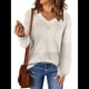 thumbnail image 1 of Suéteres de Punto para Mujer, Otoño, Cuello en V, Larga, Suéter Informal Holgado. L, 1 of 6