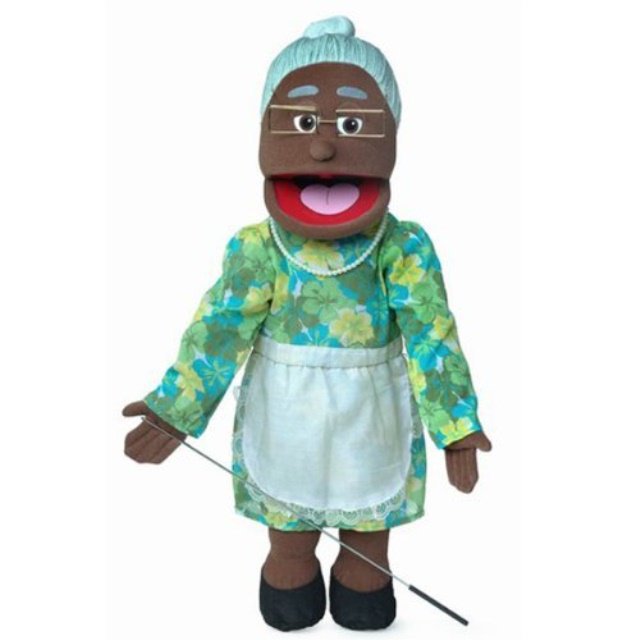 25" Granny, Black Grandmother, Full Body, Ventriloquist Style Puppet