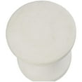 thumbnail image 5 of DecMode 14" x 16" White Fiberclay Ceramic Distressed Hourglass Outdoor Accent Table, 1-Piece, 5 of 15
