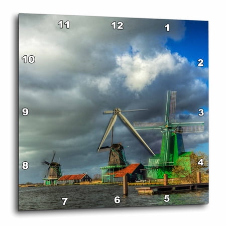 3drose, Netherlands, Zaandam, Scenes from Zaanse Schans Museum. Zaandam, 10x10 Wall Clock