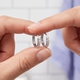 thumbnail image 6 of Apvirren Small White Gold Plated Hoop Earrings for Women 4 Pairs,Chunky Zirconia Hypoallergenic Earrings with 925 Silver Post Jewelry Set Gifts, 6 of 9