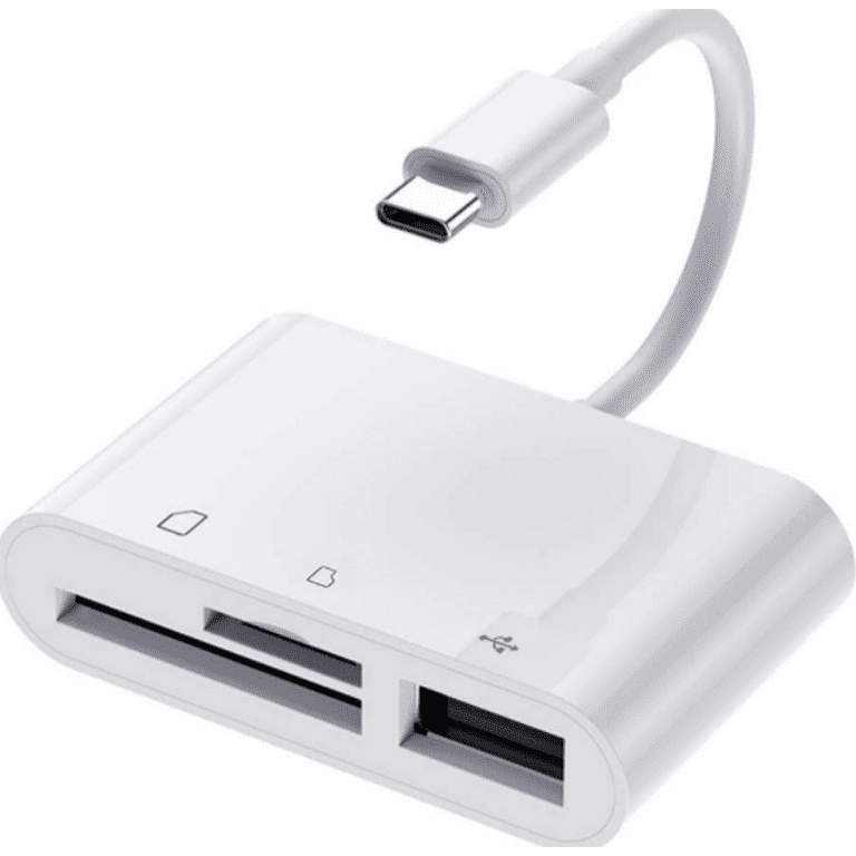 SD TF Memory Card Reader, Compatible with Pro, MacBook 3-in-1 USB Camera Card Reader Adapter and More Devices - Walmart.com