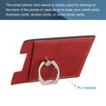 thumbnail image 3 of Credit Card Holder for Back of Phone with Ring Stand Stick on Phone Wallet Self Adhesive Red Magnetic Holder, 3 of 6