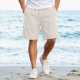 thumbnail image 2 of KPOPLK Mens Casual Shorts Cotton Drawstring Shorts Summer Beach Stretch Twill Chino Golf Shorts S-5XL Size XL,White, 2 of 6