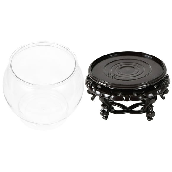 WHAMVOX 1 Set of Plastic Fish Bowls Tabletop Fish Tank for Goldfish Office Workers