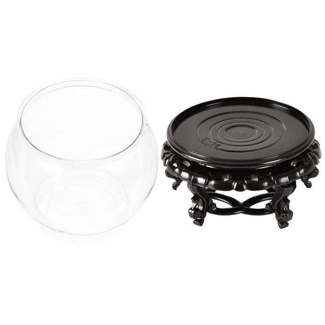 Nestingho 1Jgo Pecera Plástica Transparente Decorativa Para Escritorio Con Base Estilo Vintage
