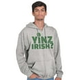 thumbnail image 3 of Yinz Irish Funny St Patrick's Day Zip Up Hoodie Men's Women's Brisco Brands S, 3 of 6