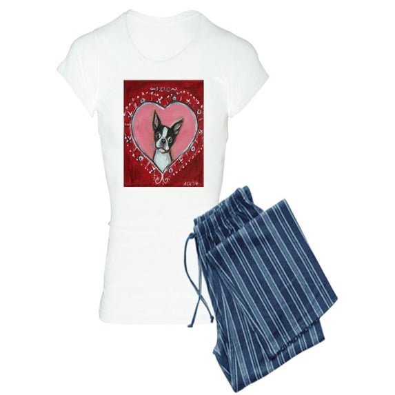 CafePress - Boston Terrier Valentine Xoxo Pajamas - Women's Light Pajamas