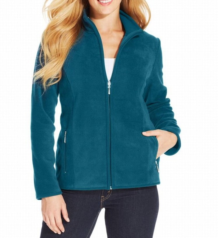 Karen Scott Karen Scott NEW Lake Blue Womens Size 2X Plus Full Zip