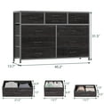 thumbnail image 4 of EastVita Dresser for Bedroom TV Stand for 55” TV, Entertainment Center with 10 Drawers, Storage Organizer Unit for Living Room, 4 of 7
