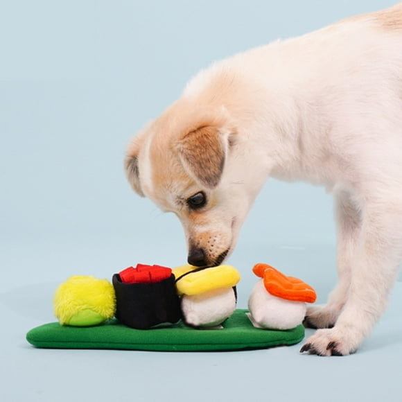 EGNMCR Interactive Sushi Dog Toy Set For Small And Medium Dogs Soft Fabric Chewable Dog Toys With Squeaky Sounds For Engagement Chew Playset
