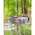 thumbnail image 3 of Fsddascl Spring Floral Outdoor Tablecloth - 60 Inch Round Dining Table Cover, Pastoral Summer Botanical Flowers Birds Waterproof Outdoor Table Cloth with Umbrella Hole & Zipper for Picnic/Patio, 3 of 7