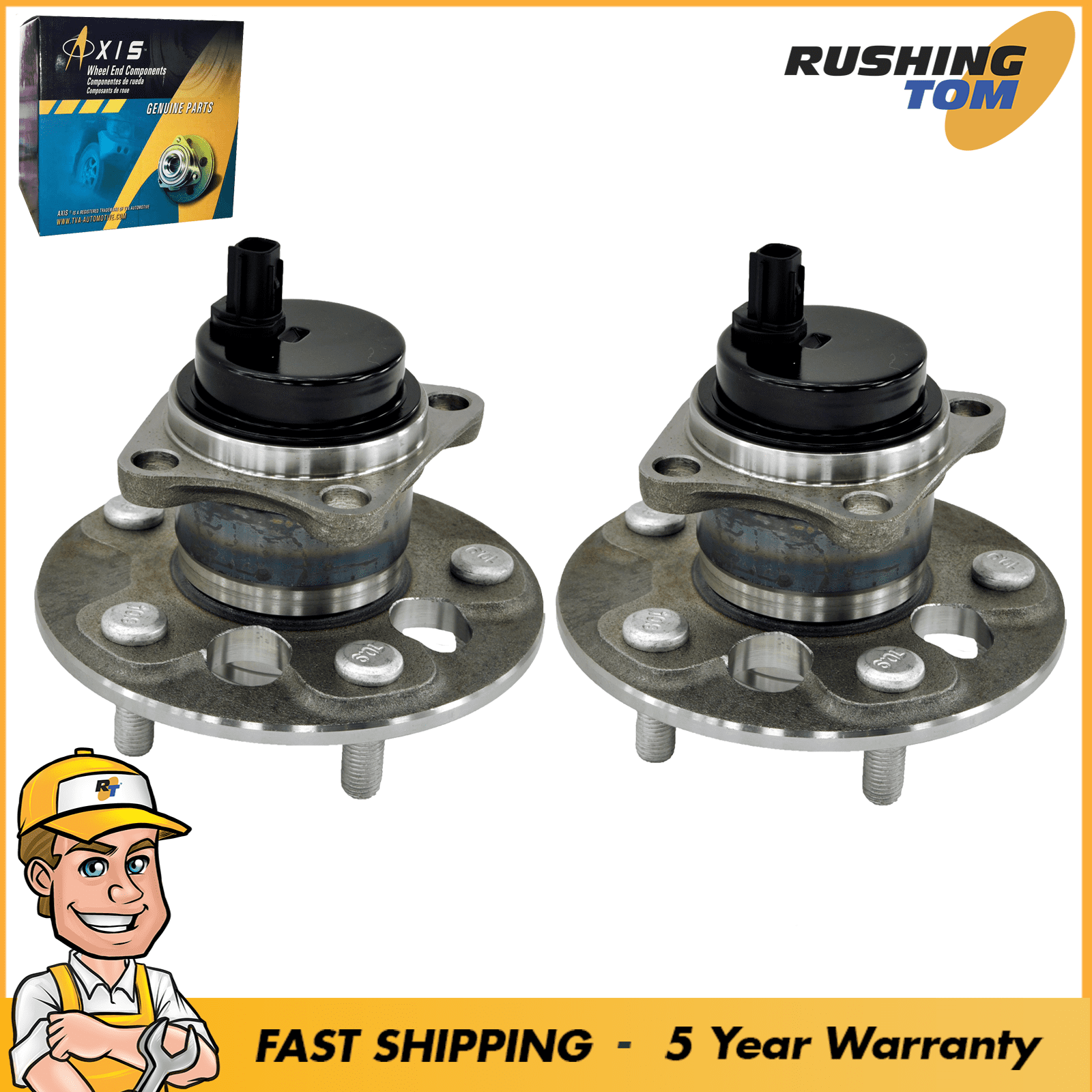 2 Rear Pair Wheel Hub Bearing Assembly Fits 20082014 2015 Scion xB